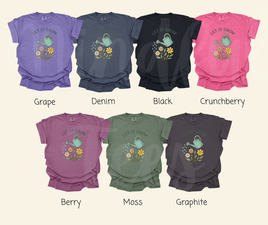 "Let It Grow" Funny Plant Lover Tee Design Unisex heavyweight t-shirt