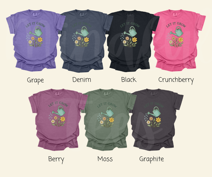 "Let It Grow" Funny Plant Lover Tee Design Unisex heavyweight t-shirt