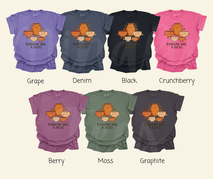 "Throw Me A Hug" Funny Design Pottery Clay Hobby Inspired Unisex heavyweight t-shirt