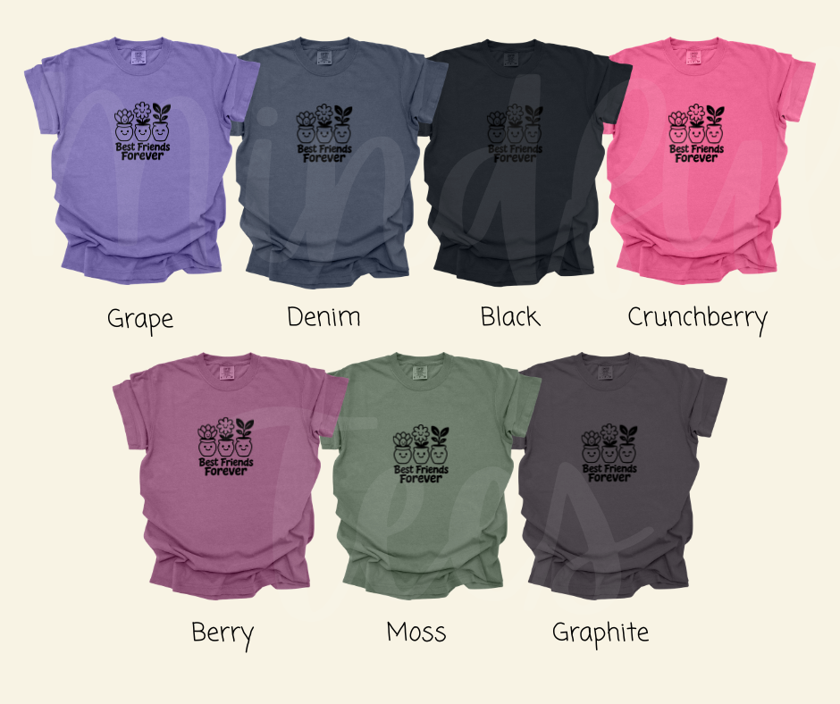 "BFFs" Funny Design Pottery Clay Hobby Inspired Unisex heavyweight t-shirt