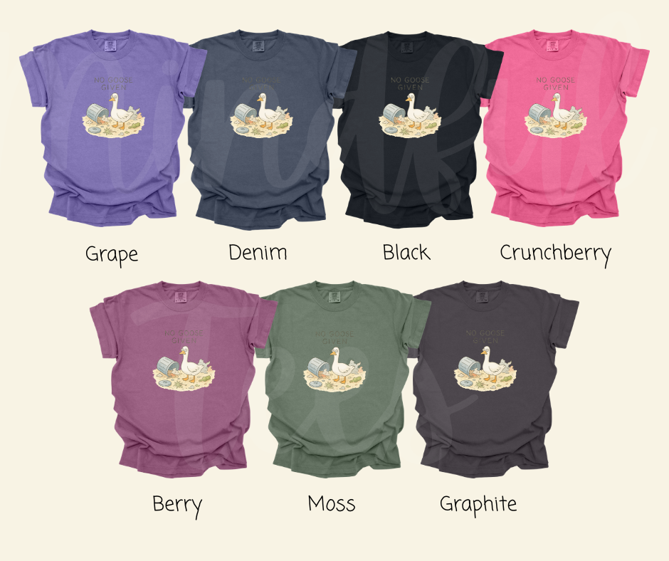 "No Goose Given" Sarcastic Design Unisex heavyweight t-shirt