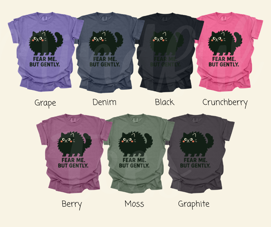 "Fear Me" Sarcastic Cat Design Unisex heavyweight t-shirt