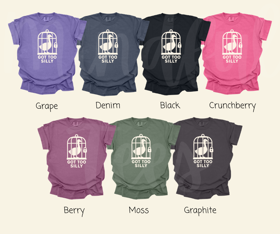 "Got Too Silly" Sarcastic Design Unisex heavyweight t-shirt