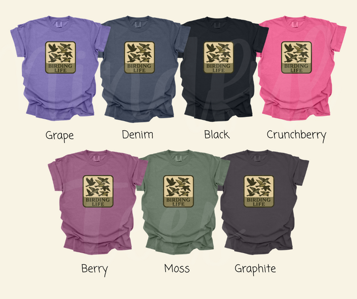 "Birding Life" Birdwatching Design Birds and Nature Inspired Unisex heavyweight t-shirt