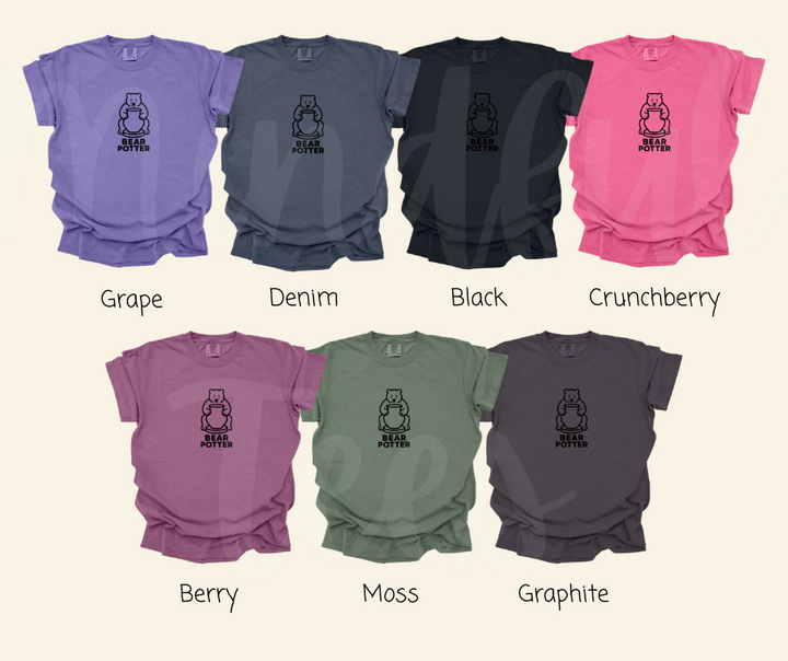 "Bear Potter" Funny Design Pottery Clay Hobby Inspired Unisex heavyweight t-shirt