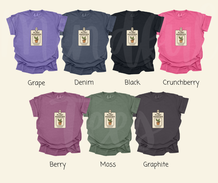 "Plant Manager" Funny Plant Lover Tee Design Unisex heavyweight t-shirt