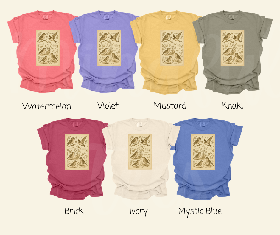 "Birdwatching Notebook" Birdwatching Design Birds and Nature Inspired Unisex heavyweight t-shirt