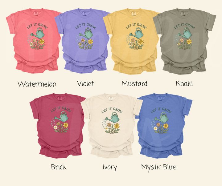 "Let It Grow" Funny Plant Lover Tee Design Unisex heavyweight t-shirt