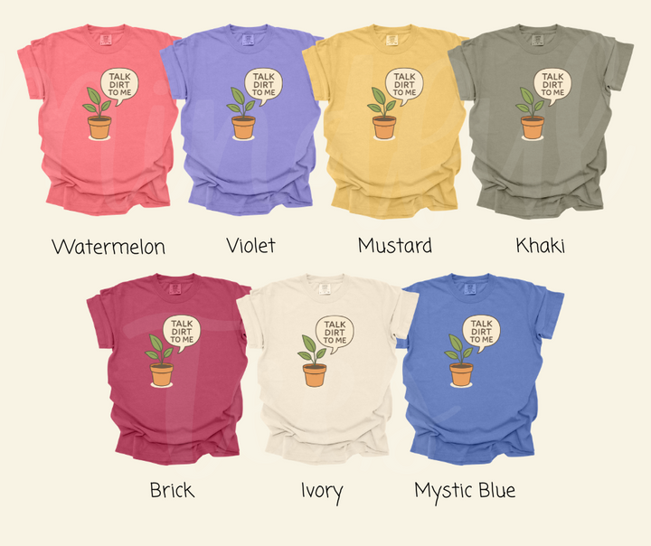 "Talk Dirt To Me" Funny Plant Lover Tee Design Unisex heavyweight t-shirt