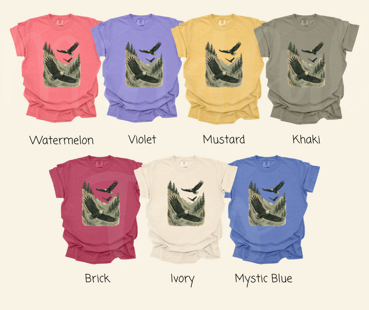 "Eagles" Birdwatching Design Birds and Nature Inspired Unisex heavyweight t-shirt