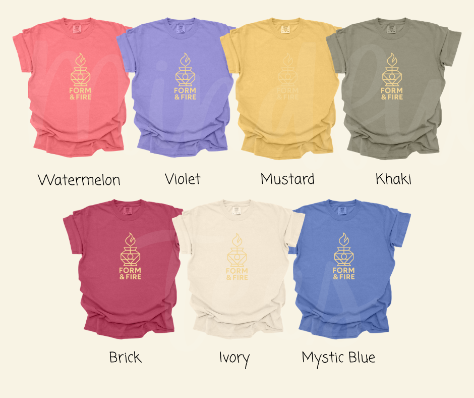 "Form & Fire" Funny Design Pottery Clay Hobby Inspired Unisex heavyweight t-shirt