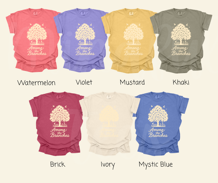 "Among The Branches" Birdwatching Design Birds and Nature Inspired Unisex heavyweight t-shirt