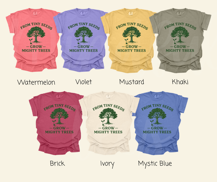 "From Tiny Seeds" Funny Plant Lover Tee Design Unisex heavyweight t-shirt