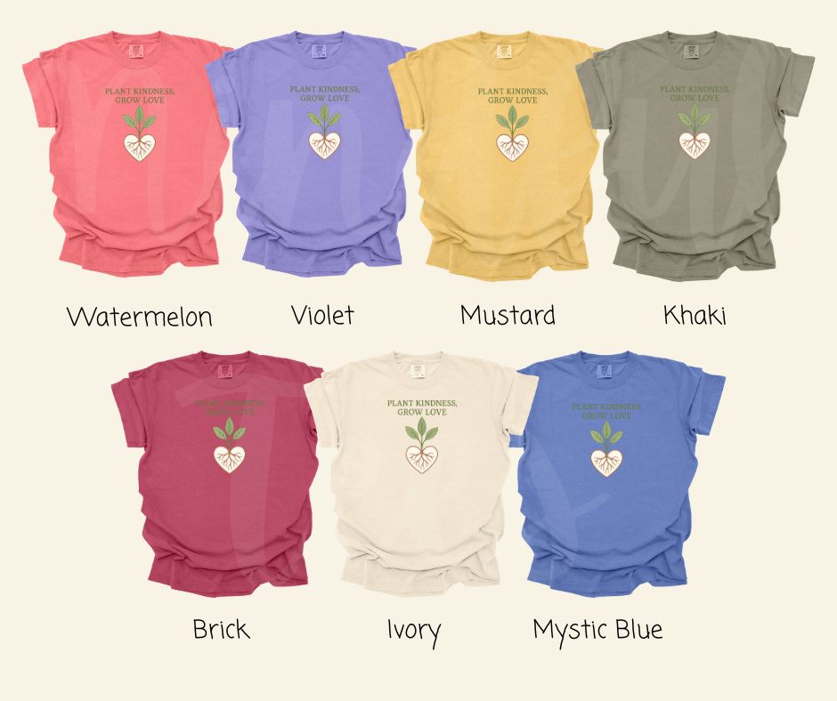 "Plant Kindness" Funny Plant Lover Tee Design Unisex heavyweight t-shirt