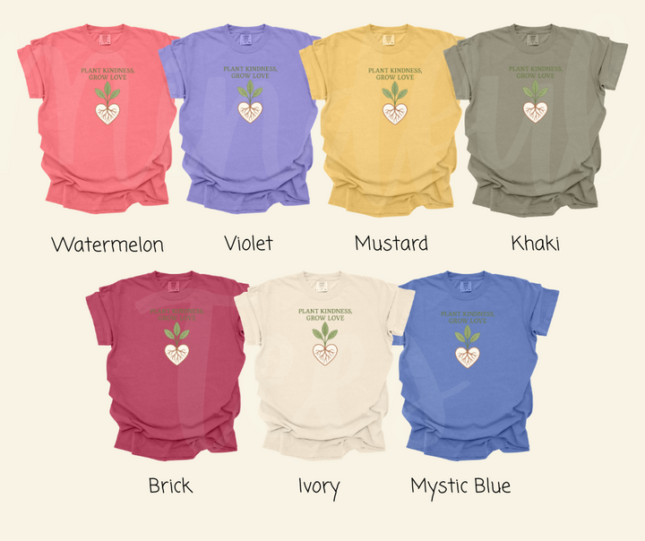 "Plant Kindness" Funny Plant Lover Tee Design Unisex heavyweight t-shirt