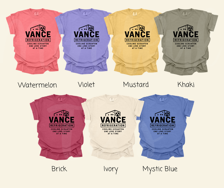"Vance Refrigerations" Sarcastic Design The Office Inspired Unisex heavyweight t-shirt