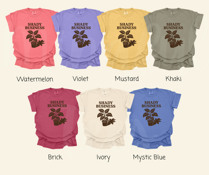 "Shady Business" Funny Plant Lover Tee Design Unisex heavyweight t-shirt