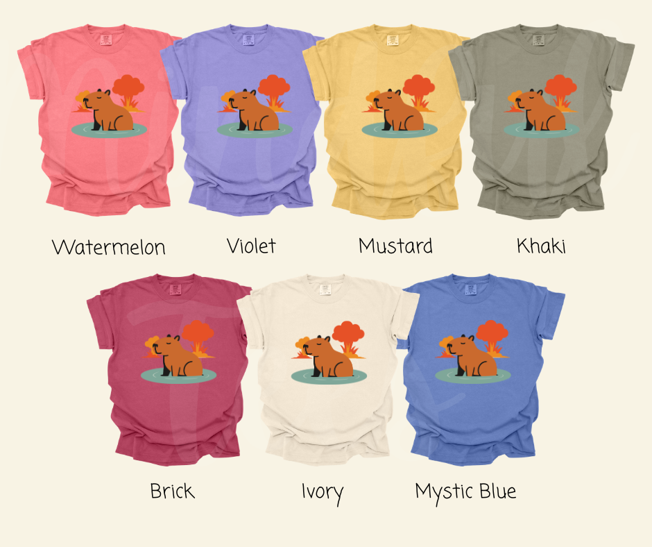 "Explosive Capybara" Sarcastic Design Unisex heavyweight t-shirt