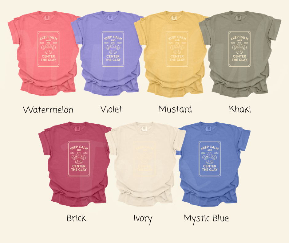 "Keep Calm" Funny Design Pottery Clay Hobby Inspired Unisex heavyweight t-shirt