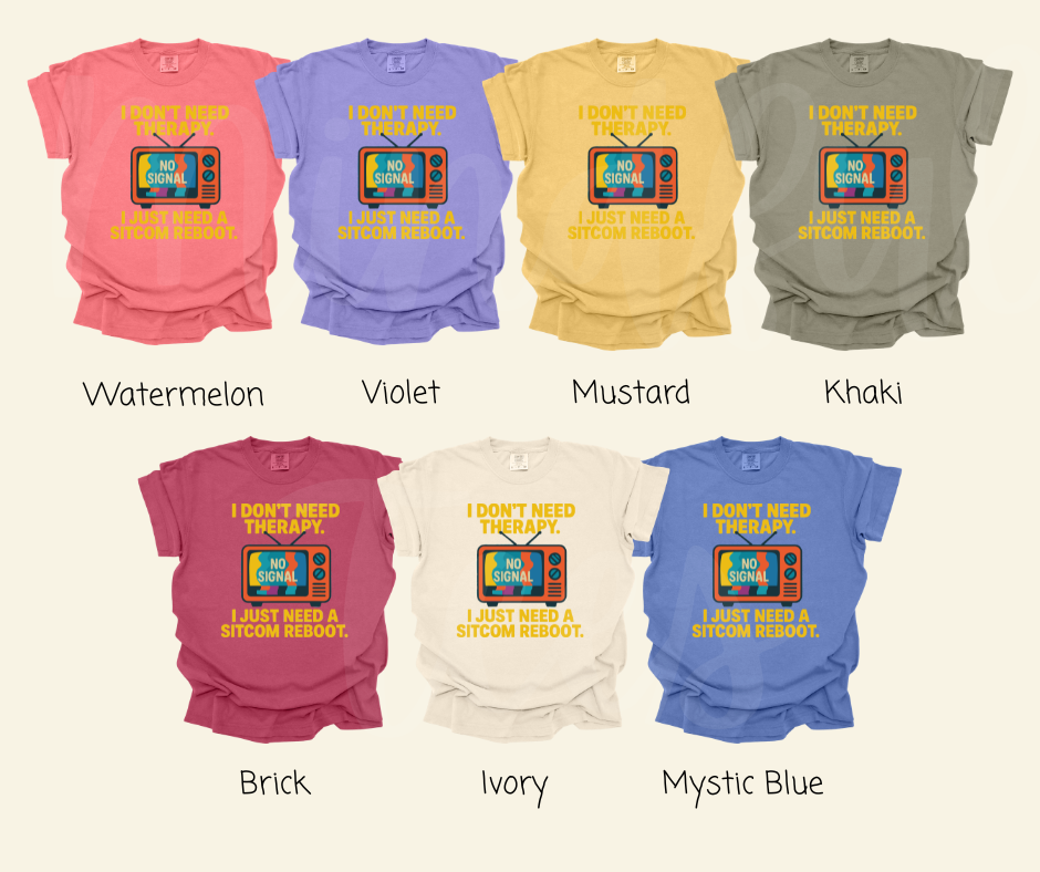 "Sitcom Reboot" Sarcastic Design Unisex heavyweight t-shirt