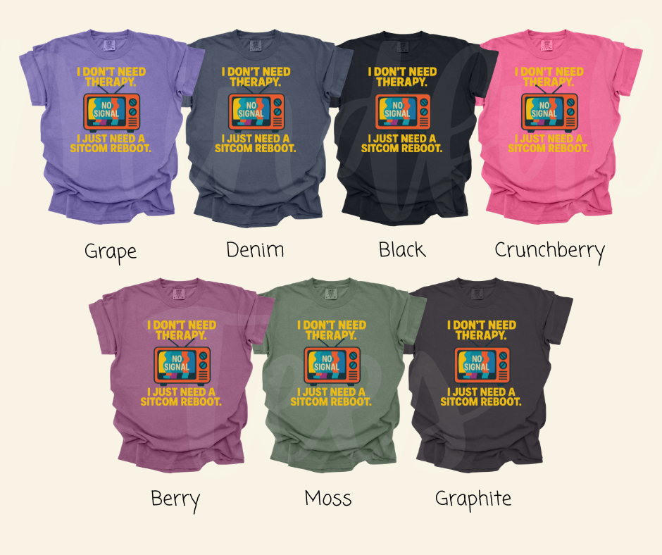 "Sitcom Reboot" Sarcastic Design Unisex heavyweight t-shirt