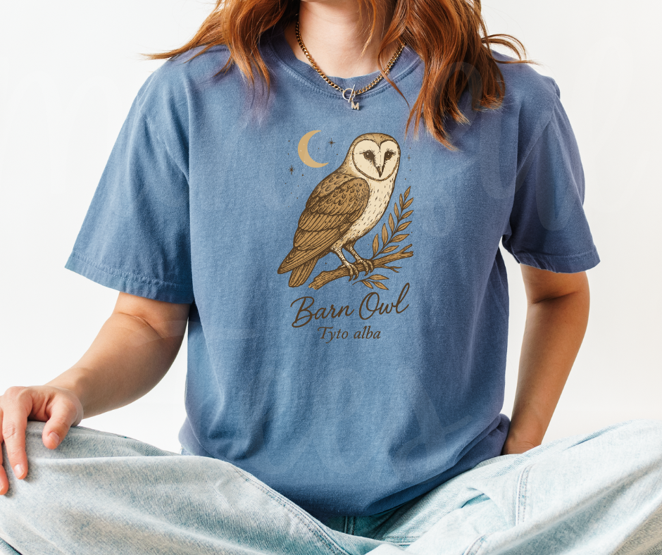 "Barn Owl" Birdwatching Design Birds and Nature Inspired Unisex heavyweight t-shirt