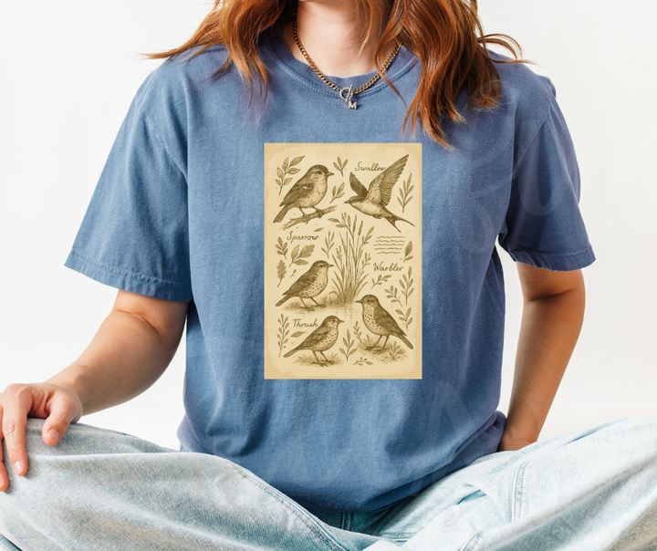 "Birdwatching Notebook" Birdwatching Design Birds and Nature Inspired Unisex heavyweight t-shirt