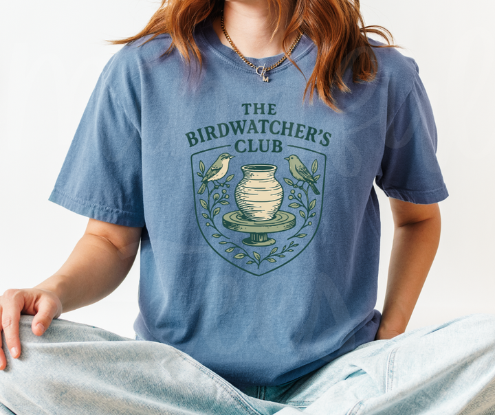 "The Birdwatcher's Club" Birdwatching Design Birds and Nature Inspired Unisex heavyweight t-shirt