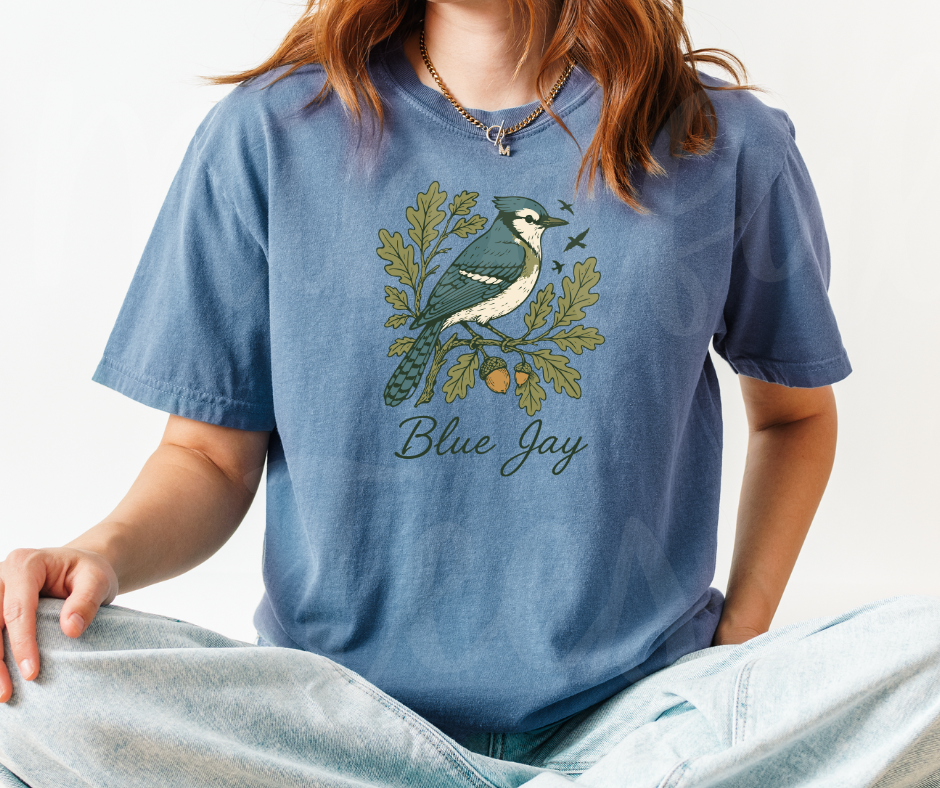 "Blue jay" Birdwatching Design Birds and Nature Inspired Unisex heavyweight t-shirt