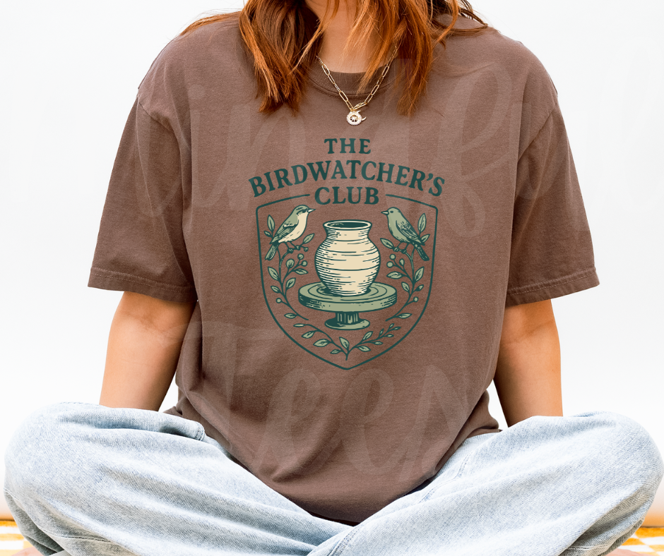 "The Birdwatcher's Club" Birdwatching Design Birds and Nature Inspired Unisex heavyweight t-shirt