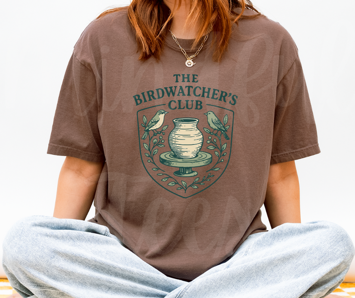 "The Birdwatcher's Club" Birdwatching Design Birds and Nature Inspired Unisex heavyweight t-shirt