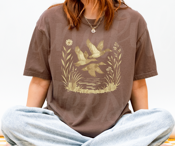 "Ducks" Birdwatching Design Birds and Nature Inspired Unisex heavyweight t-shirt