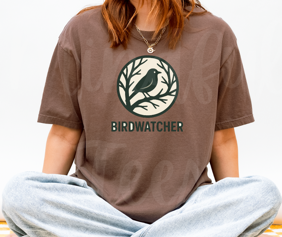 "Birdwatcher" Birdwatching Design Birds and Nature Inspired Unisex heavyweight t-shirt