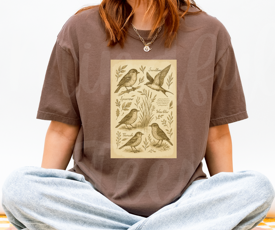 "Birdwatching Notebook" Birdwatching Design Birds and Nature Inspired Unisex heavyweight t-shirt