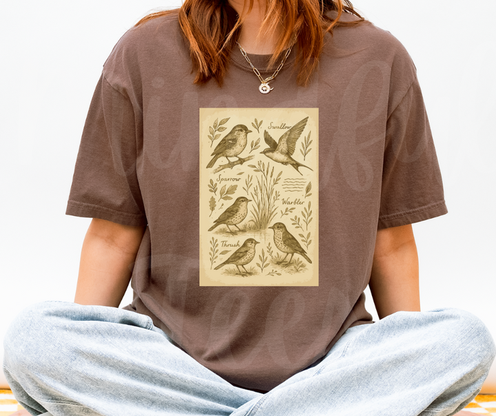 "Birdwatching Notebook" Birdwatching Design Birds and Nature Inspired Unisex heavyweight t-shirt