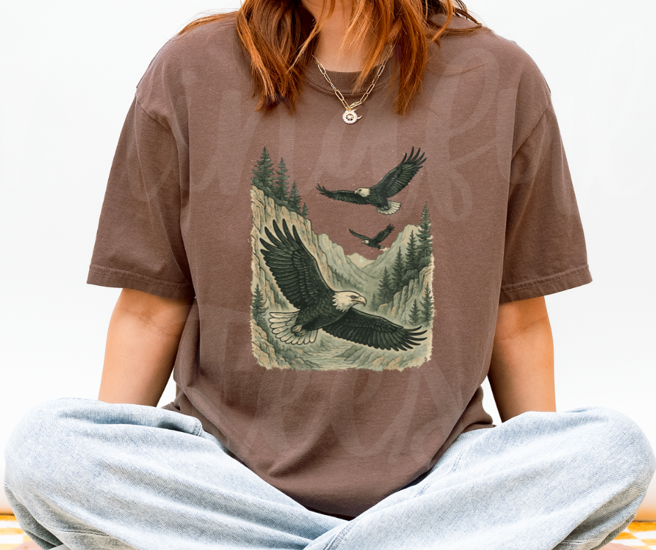 "Eagles" Birdwatching Design Birds and Nature Inspired Unisex heavyweight t-shirt
