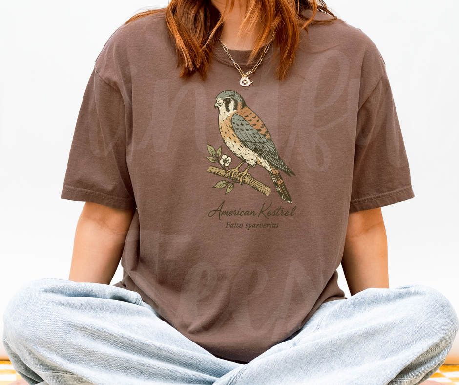 "American Kestrel" Birdwatching Design Birds and Nature Inspired Unisex heavyweight t-shirt