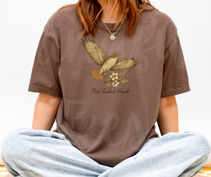 "Red-Tailed Hawk" Birdwatching Design Birds and Nature Inspired Unisex heavyweight t-shirt