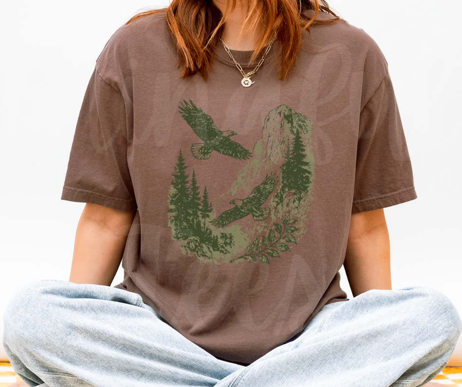 "Eagles" Birdwatching Design Birds and Nature Inspired Unisex heavyweight t-shirt