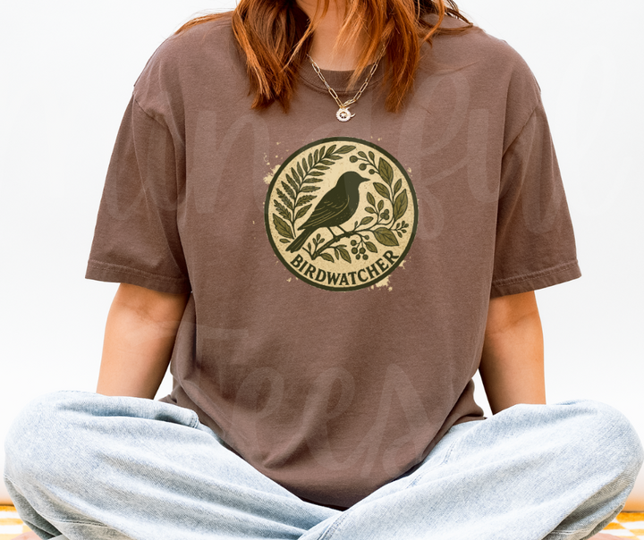 "Birdwatcher" Birdwatching Design Birds and Nature Inspired Unisex heavyweight t-shirt