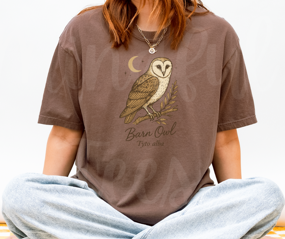 "Barn Owl" Birdwatching Design Birds and Nature Inspired Unisex heavyweight t-shirt