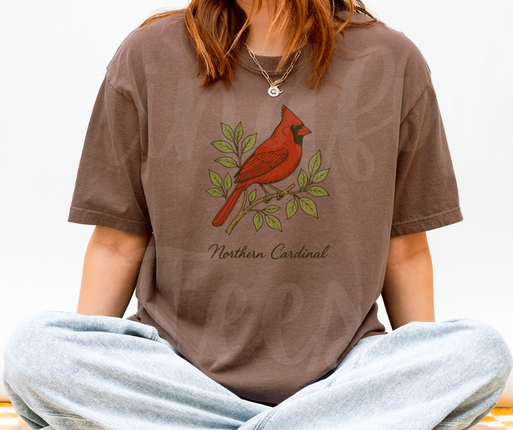 "Northern Cardinal" Birdwatching Design Birds and Nature Inspired Unisex heavyweight t-shirt
