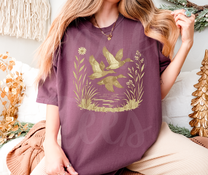"Ducks" Birdwatching Design Birds and Nature Inspired Unisex heavyweight t-shirt