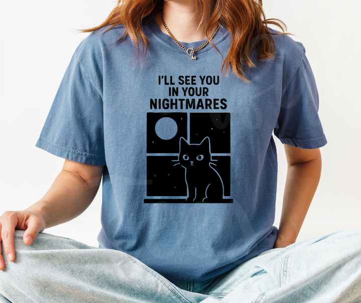 "I'll See You" Sarcastic Cat Design Unisex heavyweight t-shirt