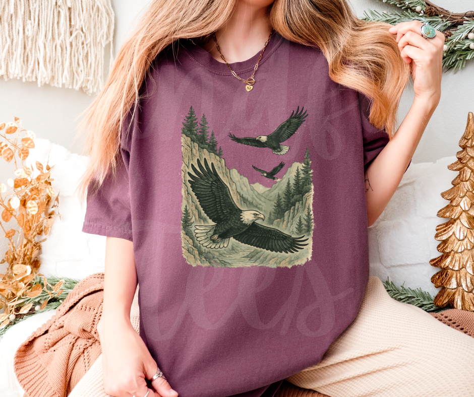 "Eagles" Birdwatching Design Birds and Nature Inspired Unisex heavyweight t-shirt