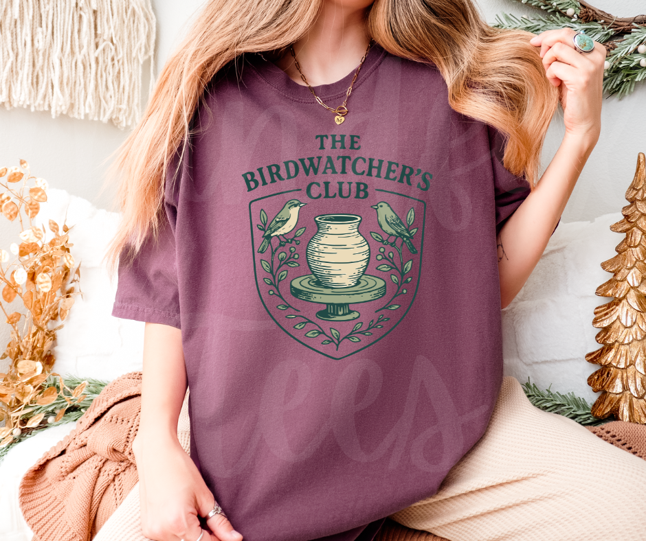 "The Birdwatcher's Club" Birdwatching Design Birds and Nature Inspired Unisex heavyweight t-shirt