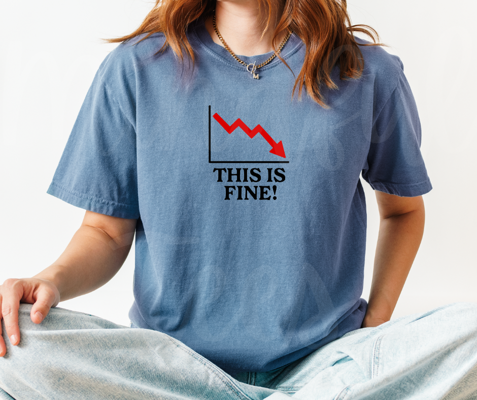 "This Is Fine" Sarcastic Design Unisex heavyweight t-shirt