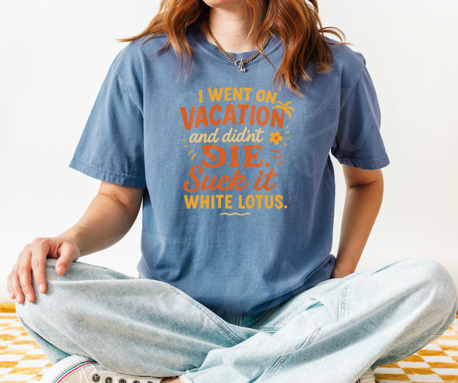 "White Lotus" Sarcastic Design Unisex heavyweight t-shirt