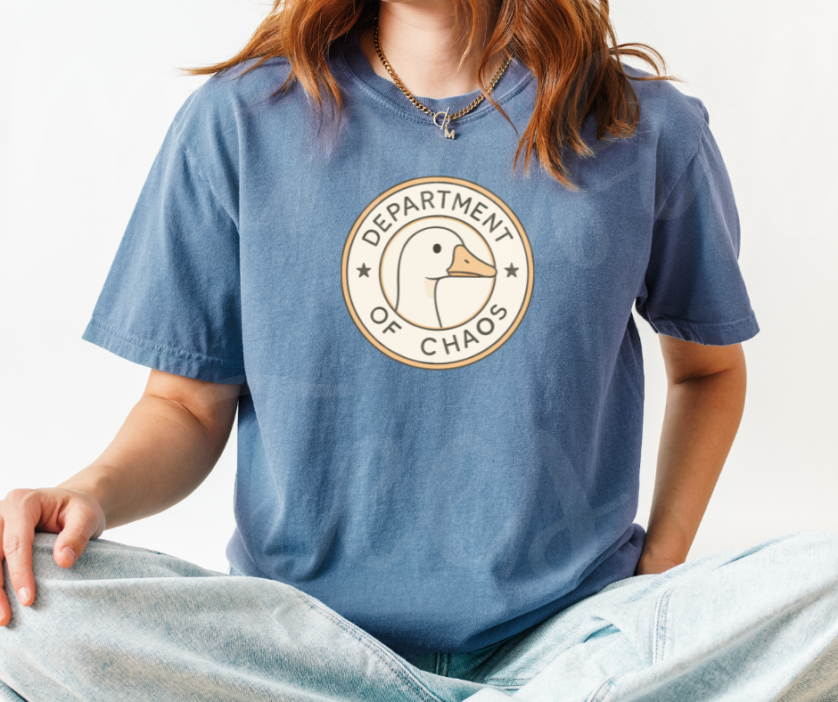 "Department of Chaos" Sarcastic Design Unisex heavyweight t-shirt