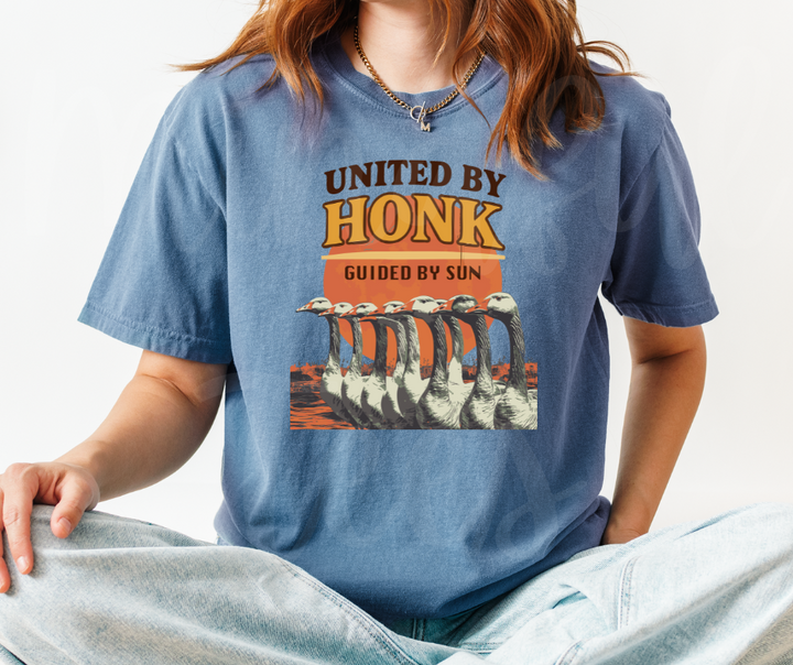 "United by Honk" Sarcastic Design Unisex heavyweight t-shirt